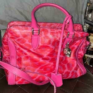 Alexander McQueen Small Skull Pink Leopard Bag